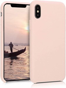 iPhone X ケース TPU リキッド シリコン スマホケース カバー 耐衝撃 傷防止 サラサラ Case...(アンティークピンク) 送料無料