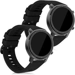 【2個セット】 Huami Amazfit GTR (42mm) バンド 交換ベルト シリコンバンド ソフト TPU 耐久性 黒色 送料無料