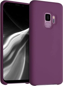 Samsung Galaxy S9 ケース TPU リキッド シリコン スマホケース カバー 耐衝撃 傷防止 サラサラ Case...(マゼンタパープル) 送料無料