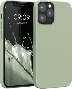 iPhone 12 12 Pro ケース TPU リキッド シリコン スマホケース カバー 耐衝撃 傷防止 サラサラ Case...(グリーングレー) 送料無料