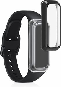 【2個セット】 ケース Samsung Galaxy Fit 2 スマート スポーツウォッチ 液晶 保護ケース トラッカーなし...(透明 黒色) 送料無料