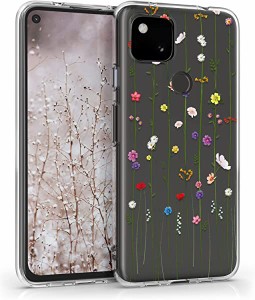 Google Pixel 4a ケース TPU クリア シリコン スマホケース 落下防止- かわいい デザイン TPUケース...(マルチカラー 透明) 送料無料