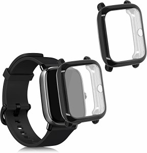 【2個セット】 Huami Amazfit GTS 2 Mini ケース 保護ケース フルカバー シリコン 耐衝撃 全体保護 黒色 送料無料