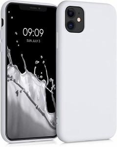 iPhone 11 ケース 極薄 衝撃吸収 TPU シリコンケース マイクロファイバー 加工...(白色マット) 送料無料