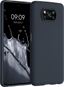 Xiaomi Poco X3 NFC/Poco X3 Pro 専用ケース 耐衝撃 TPUソフト シリコンケース スマホカバー 滑り止め ケース...(ブルーベリーの青) 送料