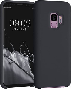 Samsung Galaxy S9 ケース TPU リキッド シリコン スマホケース カバー 耐衝撃 傷防止 サラサラ Case...(黒色マット) 送料無料