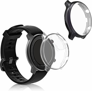 【2個セット】 Huami Amazfit GTR 2 2e ケース 保護ケース フルカバー シリコン 耐衝撃 全体保護 透明/グレー...(透明 グレー) 送料無料