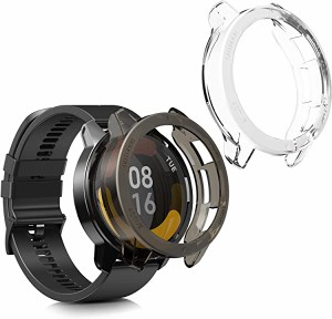 【2個セット】 Xiaomi Watch S1 Active ケース 保護ケース 耐衝撃 全面保護 TPU 軽量 クリア 透明 黒色/透明...(黒色 透明) 送料無料