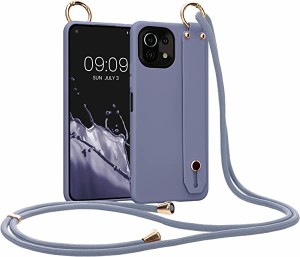 Xiaomi 11 Lite (5G) NE/Mi 11 Lite (5G) ケース TPU ショルダーケース スマホ グリップ ラベンダーグレー 送料無料