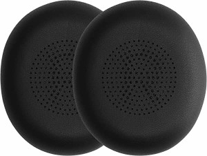 【2個セット】 イヤーパッド Jabra Elite 45h ヘッドホン PUレザー イヤーパッドカバー 耳カバー 交換用...(黒色)