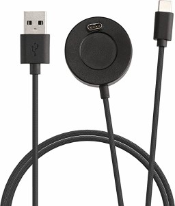 Garmin Venu Sq Music/Sq/Venu/Venu 2 USB 充電器 充電ケーブル USB A 2.0 Type-C スペア チャージャー 黒色 送料無料