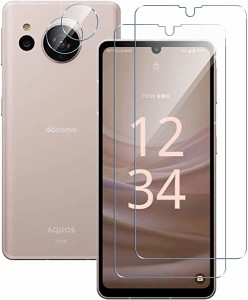 AQUOS sense7 フィルム[2+2枚] ガラスフィルム 2枚 + カメラフィルム 2枚 保護フィルム 全面保護 sense7 SH-53C SHG10 フィルム レンズ保