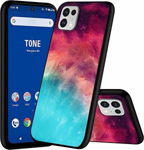 TONE e22 ケース TPU 耐衝撃 カラーグラデーションスマホケース 軽量 薄型 ワイヤレス充電対応 指紋防止 ストラップホール付き 耐衝撃吸