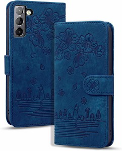 Galaxy S21 手帳型ケース 油絵デザイン ヴィンテージカラー 快適な質感 財布型 Galaxy S21 スマホケース Galaxy S21 5G ケース カード収