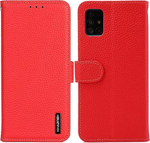 Galaxy A51 5G ケース 手帳型 本革 ギャラクシー SC-54A SCG07 本革 カバー 財布型 高級本皮 シュリンクカーフレザー ライチ柄 良い触り