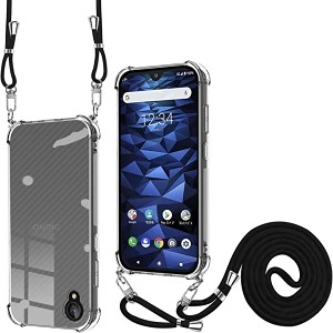 Kyocera DIGNO BX2 ケース クリア ネックストラップ 首かけ 斜めがけ スマホ ショルダーストラップ スマホ 携帯ストラップ 肩掛け DIGNO 