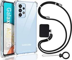 Galaxy A53 5G ケース A53 5G / SC-53C / SCG15 ケース ギャラクシーa53 カバー [ストラップ2枚付き] 紐付き肩がけ 首掛け ストラップホ