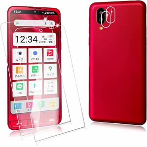 【４枚入り】 シンプルスマホ6/sumaho6 ガラスフィルム（2枚入）+ Simple Smartphone 6 カメラフィルム（2枚入）超薄型 硬度9H 指紋防止