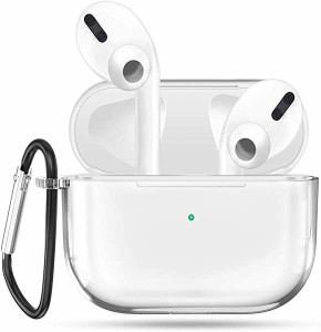 Airpods pro ケース 充電ケースカバー TPU ソフト 透明 キズ防止 耐衝撃 LEDライト可視 エアポッド プロ 保護カバー 装着充電可能 （クリ