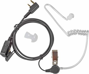 ケンウッド・BAOFENG対応 インカム イヤホンマイク 透明チューブ式 2ピン用 片耳 アマチュア ハンディ無線機対応 UBZ-LS20 UBZ-LP20 UBZ-