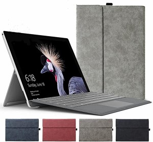 Surface Pro 7/ Pro 6/ Pro 5/Pro 4 ケース 耐衝撃 全面保護ケース【キーボード付も収納可能】スタイラスホルダー付き サーフェイスプロ 