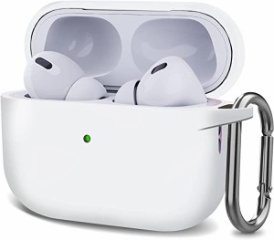 AirPods Pro2 ケース (2022)用 AirPods Pro 第2世代 ケース シリコン保護ケース カラビナ付き 液状シリコンケース 耐衝撃 三重層保護LED