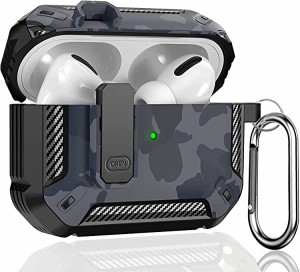 Airpods Pro ケース えあーぽっつ プロ ケース ハード TPU 安全なロック付き アーポッズプロケース カラビナ リング付き Magsafeワイヤレ