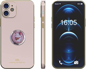 iphone12pro max ケース おしゃれ 韓国 可愛いケース 全面保護 360度回転 ホルダー 耐衝撃 薄型 軽量カバー 携帯 (iphone12 promax,ピン