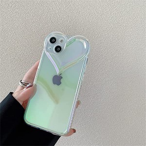 iphone13 ケース 韓国 おしゃれ 可愛い ハート 模様 スマホケース スマホカバー クリア 半透明 レーザ あいふぉん13 ケース iphone ケー