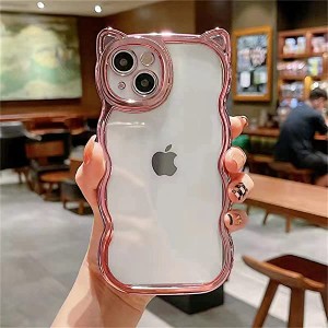 iphone12 ケース 可愛い おしゃれ シンプル 韓国 猫耳 多色 スマホケース スマホカバー あいふぉん12 ケース アイフォン12 ケース 薄型 