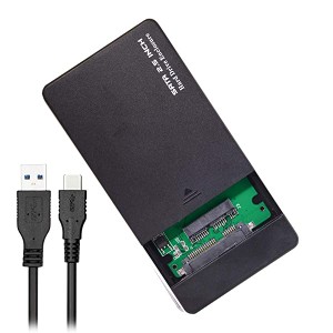 USB 3.1 Type-C USB-C - 1.8インチ Micro SATA 16ピン 7+9 SSD - 外付けハードディスクエンクロージャ