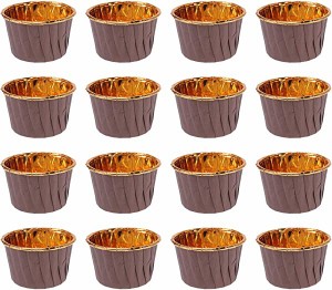 ベーキングカップ 100枚入 タルト型 カップケーキ型 マフィンカップ 紙製 耐熱 耐油 DIY製菓用品（コーヒー2）