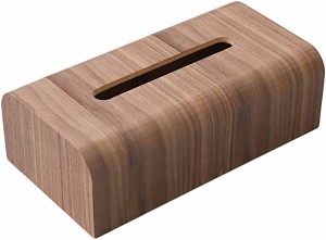 【天然素材】 木製 ティッシュボックス おしゃれな ティッシュケース ティッシュ カバー ケース 北欧 ナチュラル ダークブラウン 約26.5