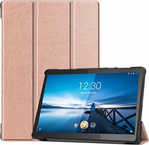 Lenovo Tab5 10インチ ケース 軽量 薄型 PU レザー スマート カバー 耐衝撃 傷防止 ハード 背面 ケース 三つ折り スタンド オートスリー