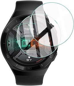 【2枚セット】 HUAWEI Watch GT2e 46mm ガラスフィルム Watch GT 2e 46mm 液晶保護強化ガラスフィルム 日本製素材旭硝子製 高硬度9H 高透