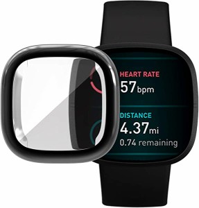 Fitbit Versa 3 ケース Fitbit Sense ソフトケース 全面保護 耐衝撃 柔らかい メッキ 脱着簡単 TPU ウオッチ 保護ケース 超薄型 カバー 