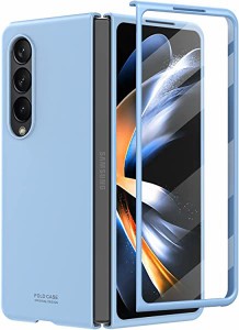 Galaxy Z Fold 4 ケース ガラススクリーンカバー付き Samsung 折りたたみ スマートフォン Fold 4 全保護ケース 落下防止 Qi ワイヤレス充