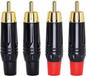 RCA ペアプラグ rcaオスプラグ ステレオミニプラ rca オーディオ 変換プラグ 金メッキコネクタ スピーカ ミキシングコンソ-ル パワーアン