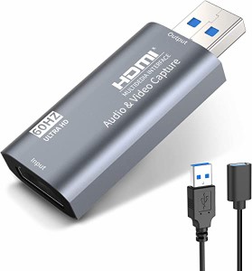 送料無料 HDMI キャプチャーボード ゲームキャプチャー USB3.0 60fps 1080P ゲーム実況生配信、ライブ会議、ライブビデオ配信、画面共有