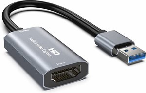 HDMI キャプチャーボード ゲームキャプチャー USB3.0 ビデオキャプチャカード 1080P60Hz ゲーム実況生配信、画面共有、録画、ライブ会議