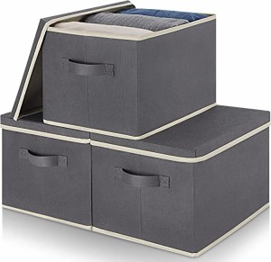 収納ボックス ふた付き 大容量 3個セット 折り畳み 収納ケース 取っ手付き 蓋付き収納ボックス カラーボックス 収納ケース 衣類収納 小物