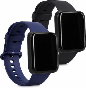 【2色セット】 Xiaomi Redmi Watch 2 Lite バンド 交換 ベルト シリコンバンド ソフト TPU 耐久性 黒色/紺色 送料無料