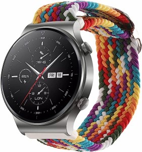 Huawei Watch GT2 Pro GT2 (46mm) GT 2e 交換バンド 交換ベルト ナイロン 耐久性 19-20 cm マルチカラー 送料無料