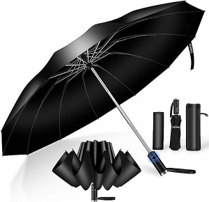 【2023年12本骨 & 逆折り式】 折りたたみ傘 ワンタッチ 自動開閉 UPF50+ 超撥水 メンズ傘 超大サイズ 長持ち 耐強風設計 男子日傘 晴雨兼