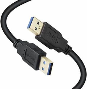 USB 3.0 ケーブル オスオス2M 5Gbps高速データ転送 タイプA-タイプA 金メッキコネクタ搭載 高耐久性 USBケーブル 両端 オス HDD TV Box 