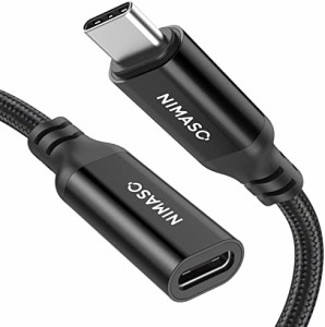 USB Type C 延長ケーブル 0.5m usb-c 延長 USB 3.1 Gen2(10Gbps) 高速データ転送 5A急速充電 タイプC 延長コード usb-c 変換 iPad mini6 