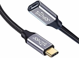 Type C 延長ケーブル 2M USB C to C ケーブル タイプc USB3.1 Gen2(10Gbps) 100W PD急速充電 4K 60HZビデオ伝送 ナイロン編みMacBook Pad