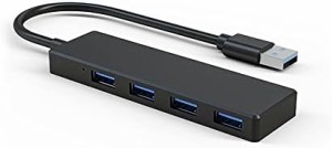 USBハブ 軽量 コンパクト USB3.0 USB2.0 USB ハブ バスパワー 4ポート USB拡張 高速 コンパクト 薄型 超スリムタイプ テレワーク Mac Win