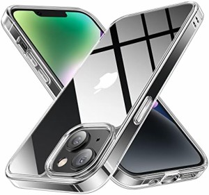 iPhone 14 Plus カバー ケース 背面 強化ガラス バンパー TPU クリア カバー iPhone14Plus 適 6.7インチ ワイヤレス充電対応 送料無料