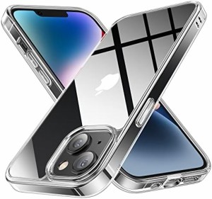 iPhone14 ケース クリア 強化ガラス背面 耐衝撃 黄ばみ防止 ワイヤレス充電対応 野外 キャンプ アウトドア 軽量 薄型 カバー iPhone 14 6
